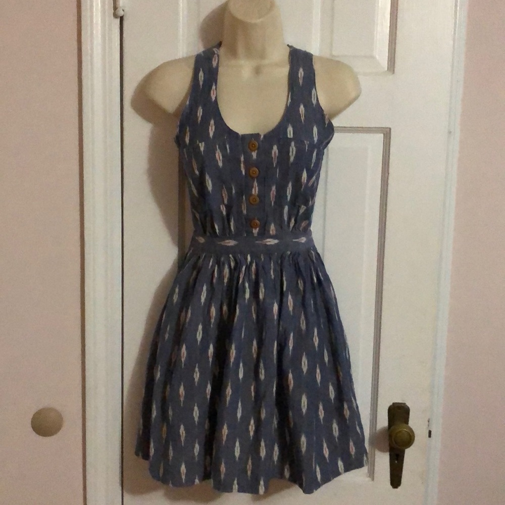 Steven Alan Cruiser chambray open back dress P